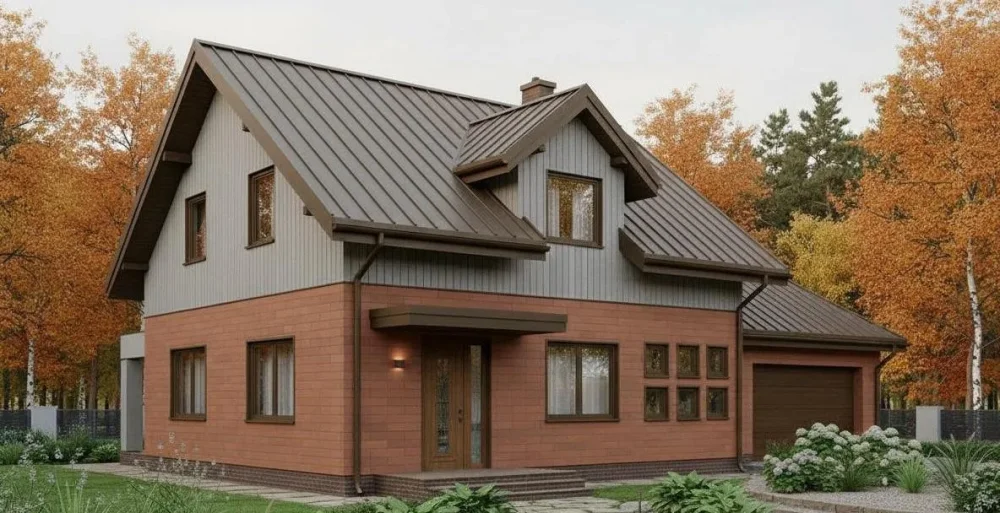 Проект Двухэтажный дом 10 на 10, 181 м2