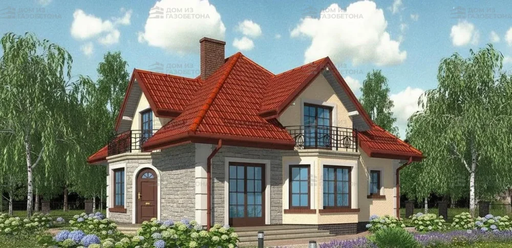 Проект Двухэтажный дом 15 на 12, 211 м2