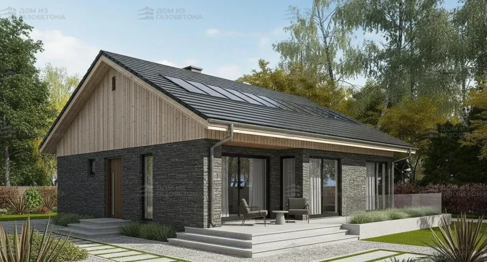 Проект Одноэтажный дом 11 на 13, 106 м2