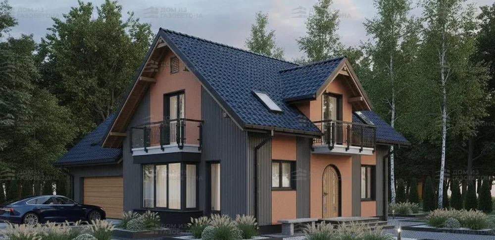 Проект Двухэтажный дом 16 на 9, 185 м2