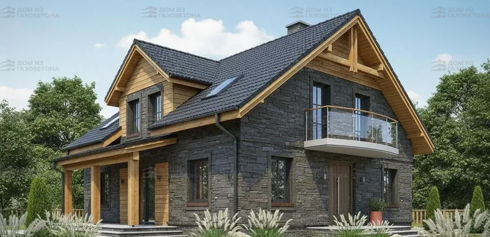 Проект Двухэтажный дом 11 на 11, 144 м2