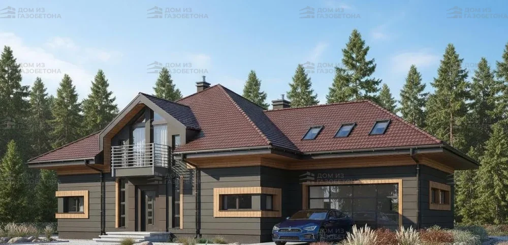 Проект Двухэтажный дом 21 на 14, 354 м2