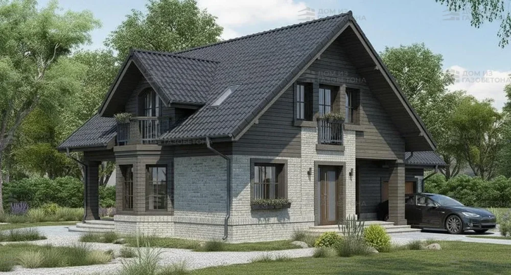 Проект Двухэтажный дом 14 на 11, 169 м2