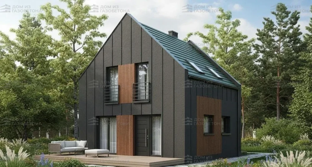 Проект Двухэтажный дом 8 на 9, 91 м2